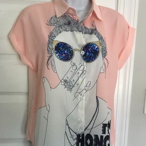 FUN VINTAGE BLOUSE SIZE MEDIUM